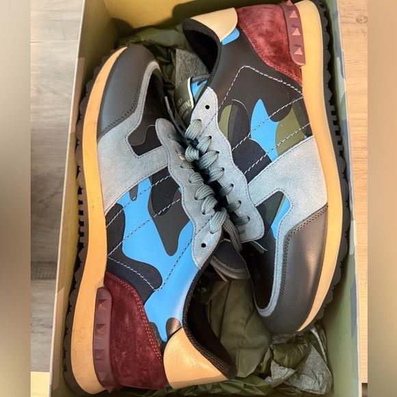 Valentino Garavani Black and Green Sneakers
